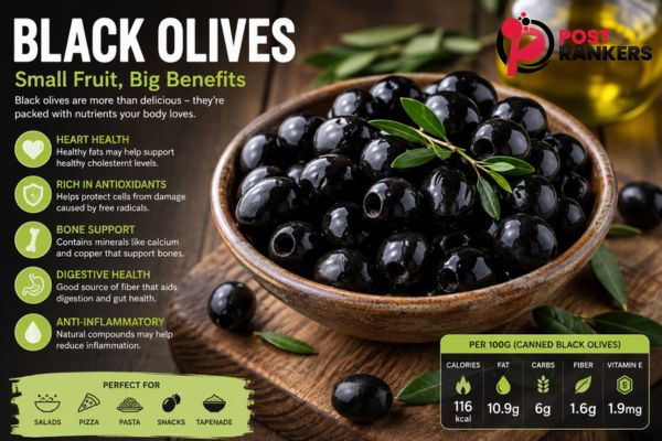 Black Olives: Nutrition, Health Benefits, Uses, and Everything You Should Know Black Olives