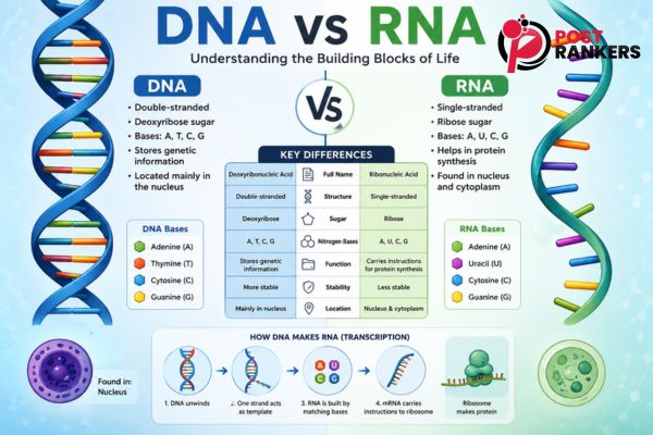 DNA vs RNA: 7 Powerful Differences That Explain How Life Works DNA vs RNA